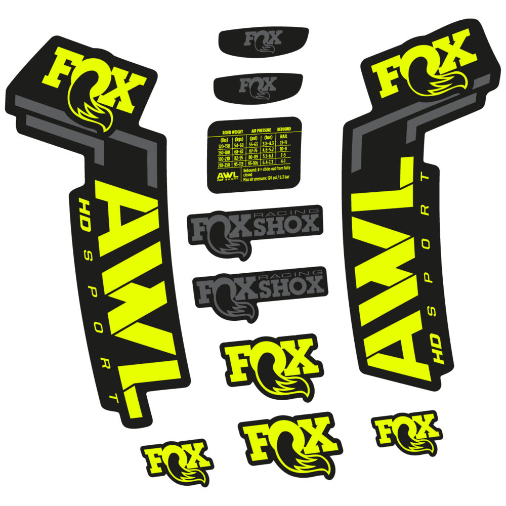 Decal for Fox AWL HD Sport 2025, Fork, bike sticker vinyl
