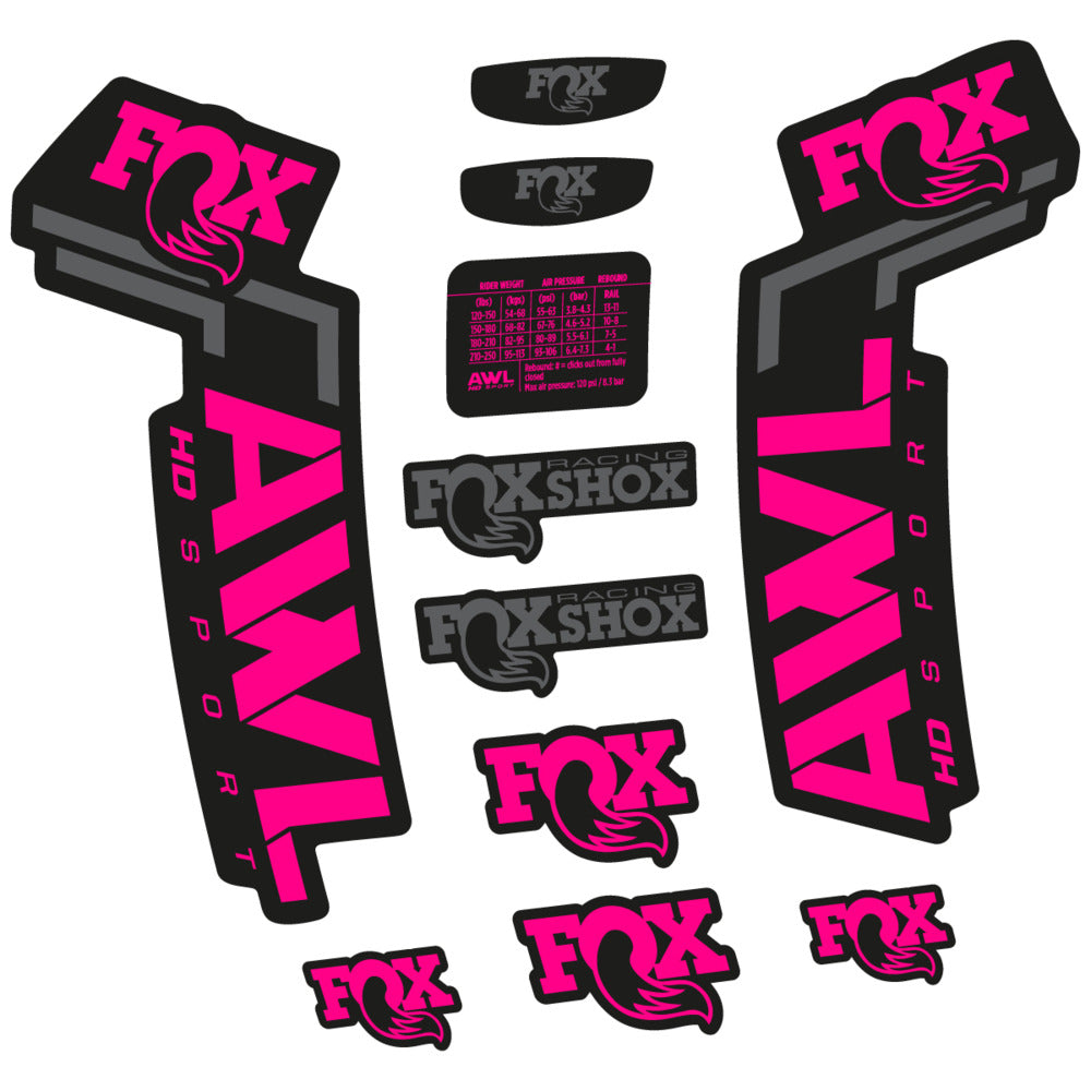Decal for Fox AWL HD Sport 2025, Fork, bike sticker vinyl