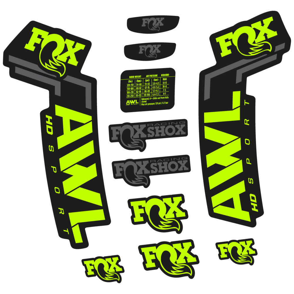 Decal for Fox AWL HD Sport 2025, Fork, bike sticker vinyl