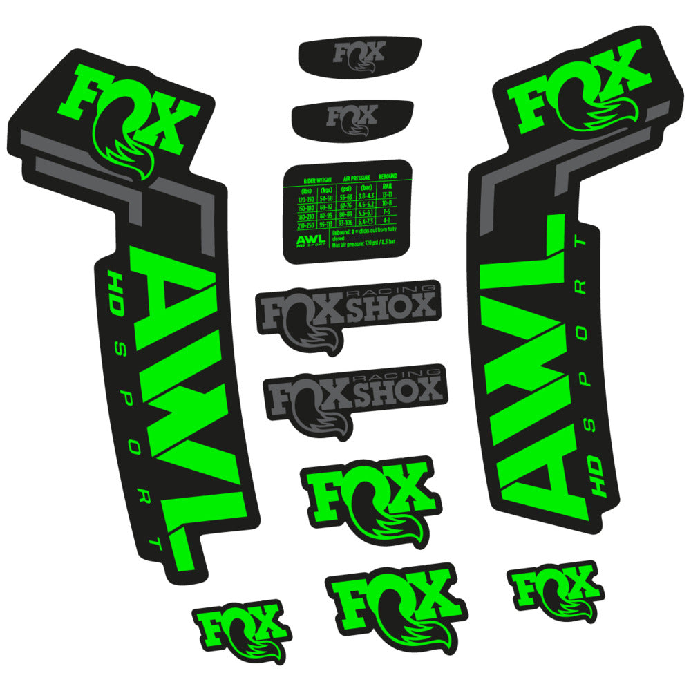 Decal for Fox AWL HD Sport 2025, Fork, bike sticker vinyl