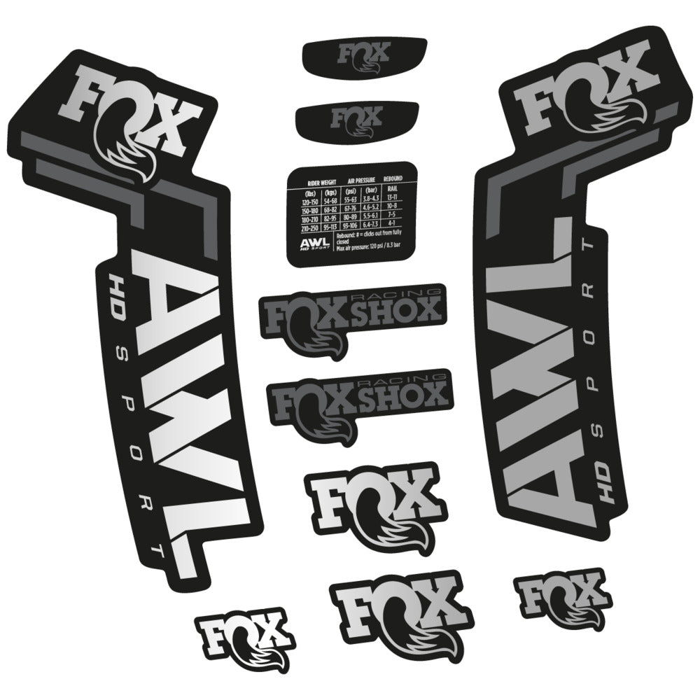 Decal for Fox AWL HD Sport 2025, Fork, bike sticker vinyl