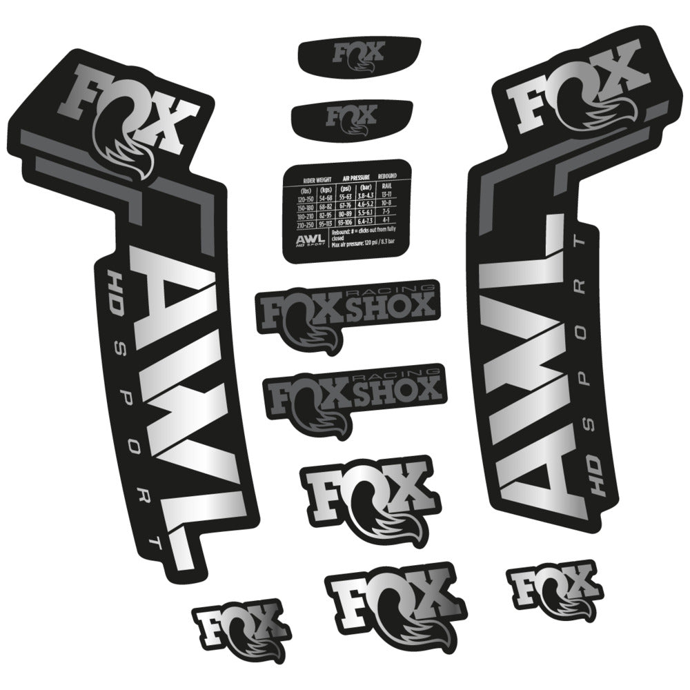 Decal for Fox AWL HD Sport 2025, Fork, bike sticker vinyl
