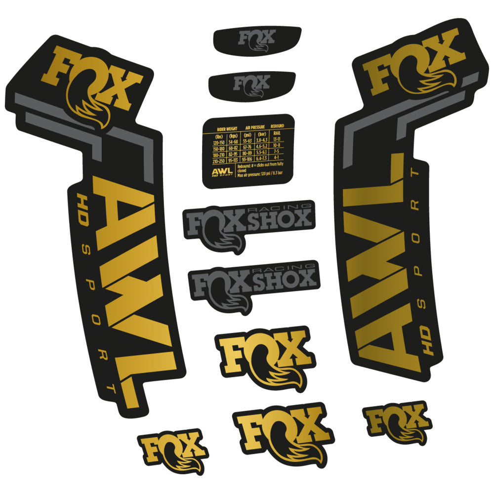Decal for Fox AWL HD Sport 2025, Fork, bike sticker vinyl