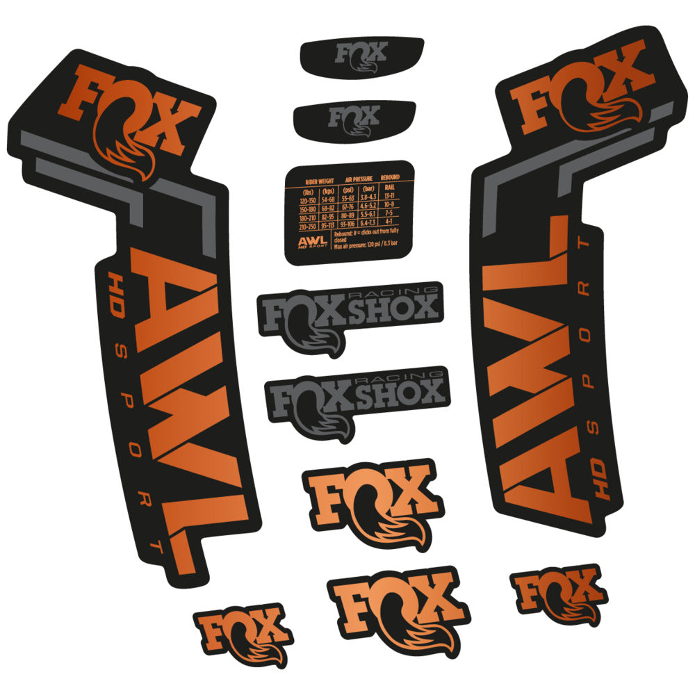Decal for Fox AWL HD Sport 2025, Fork, bike sticker vinyl