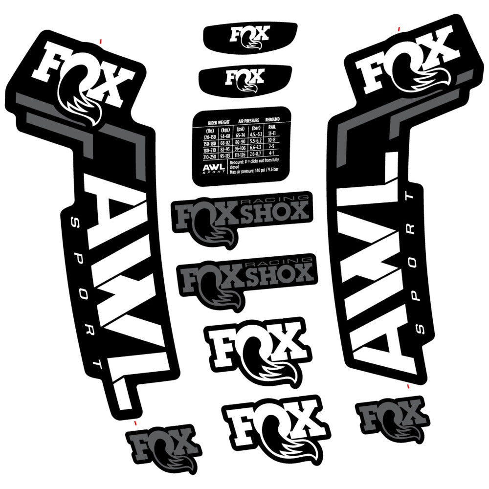 Decal for Fox AWL Sport 2025, Fork, bike sticker vinyl