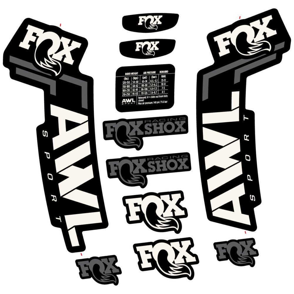 Decal for Fox AWL Sport 2025, Fork, bike sticker vinyl