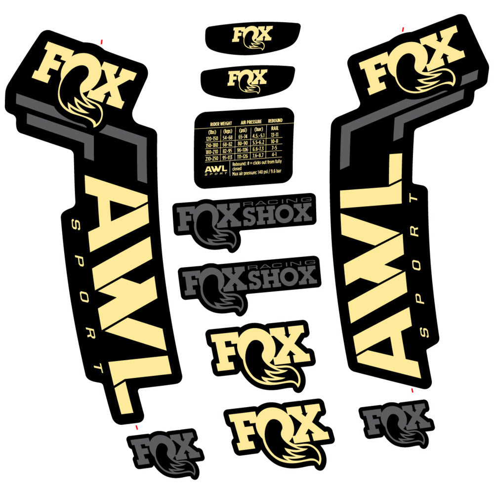 Decal for Fox AWL Sport 2025, Fork, bike sticker vinyl