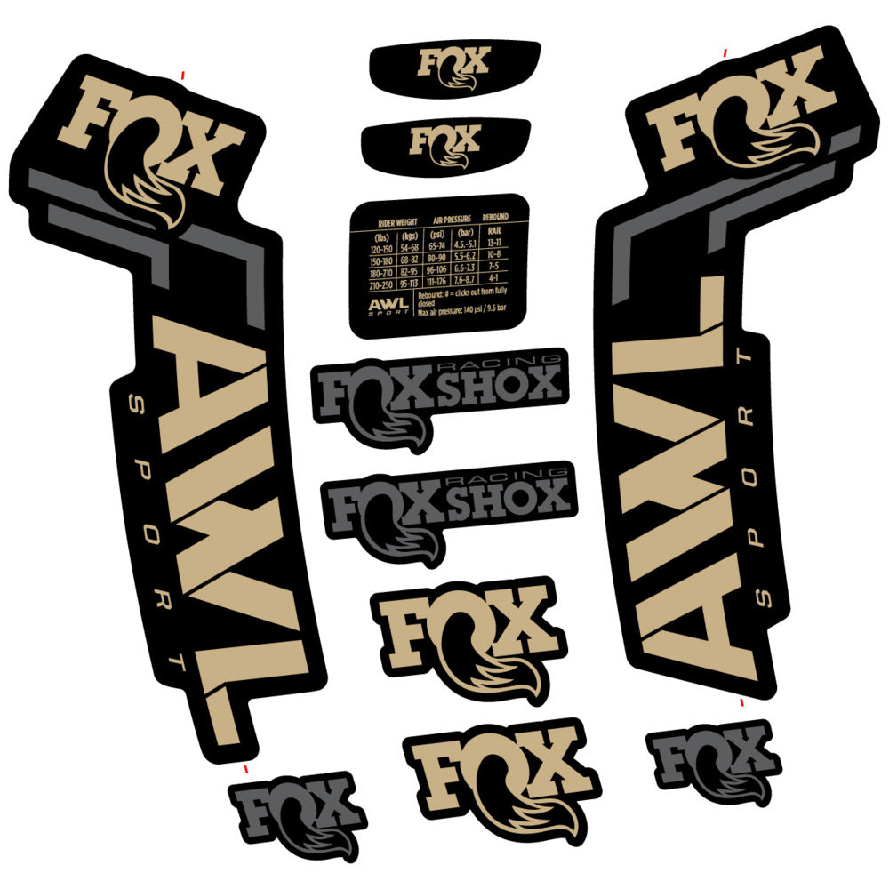 Decal for Fox AWL Sport 2025, Fork, bike sticker vinyl