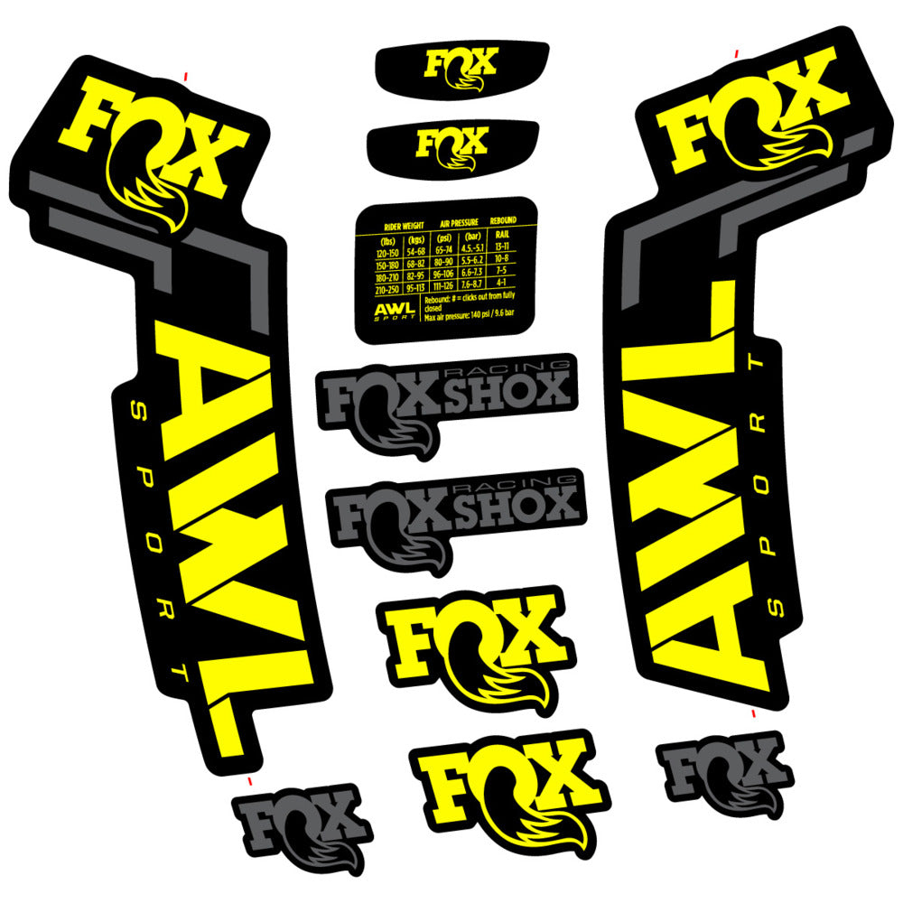Decal for Fox AWL Sport 2025, Fork, bike sticker vinyl