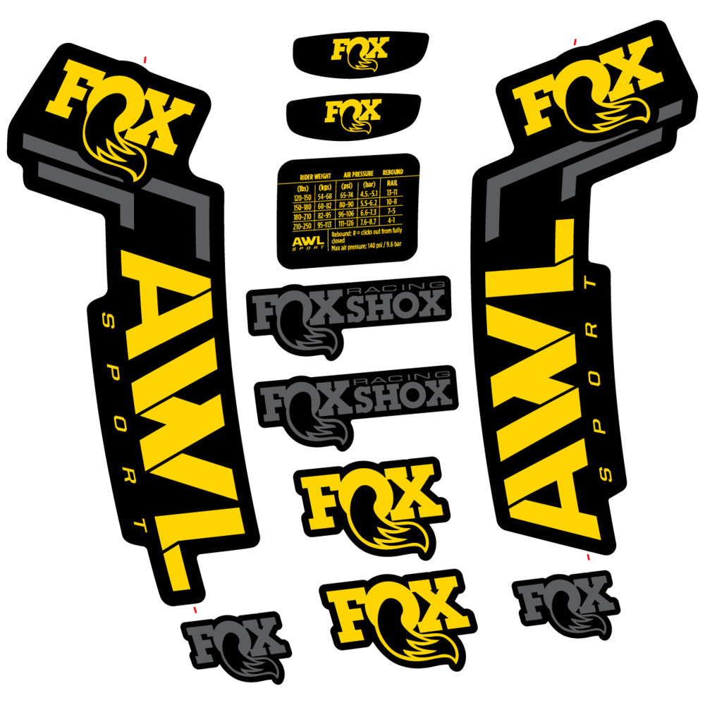 Decal for Fox AWL Sport 2025, Fork, bike sticker vinyl