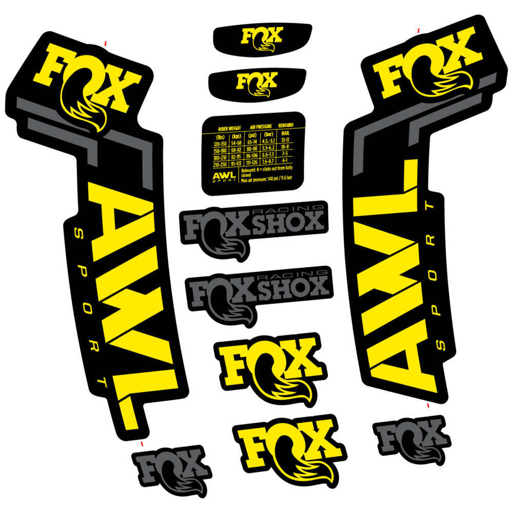 Decal for Fox AWL Sport 2025, Fork, bike sticker vinyl