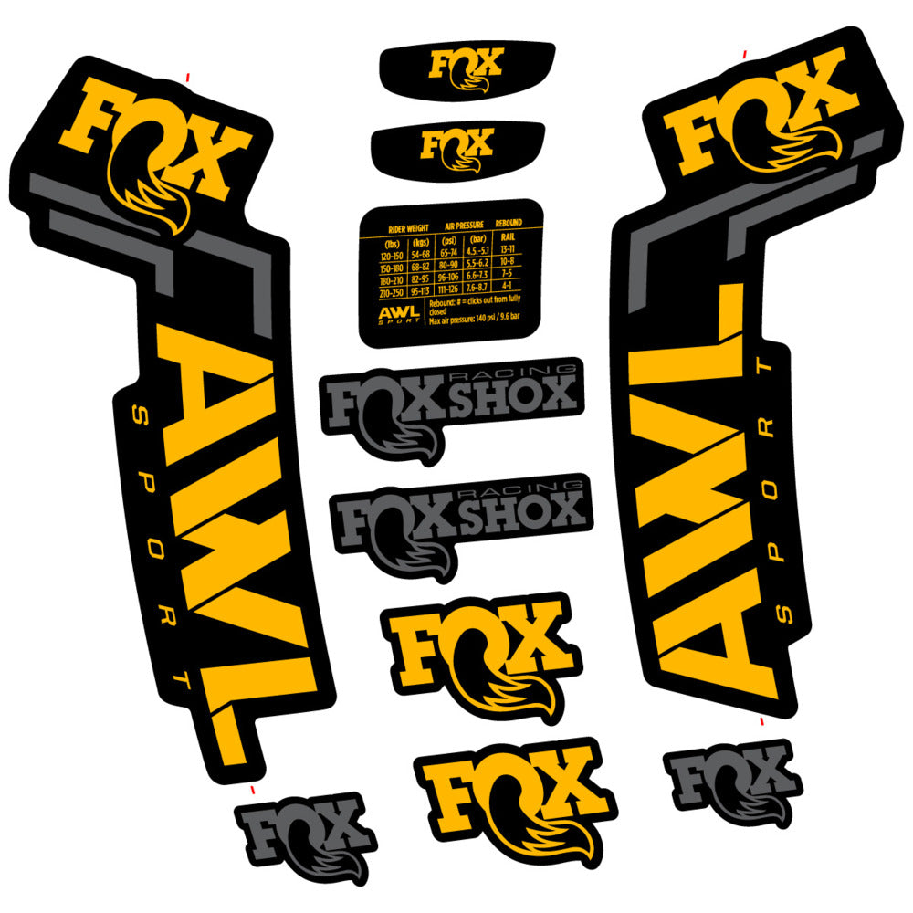 Decal for Fox AWL Sport 2025, Fork, bike sticker vinyl