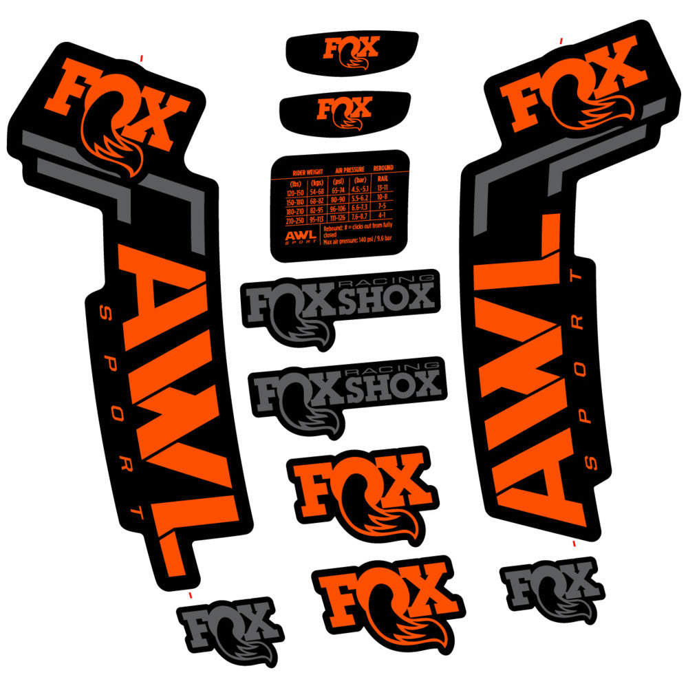 Decal for Fox AWL Sport 2025, Fork, bike sticker vinyl