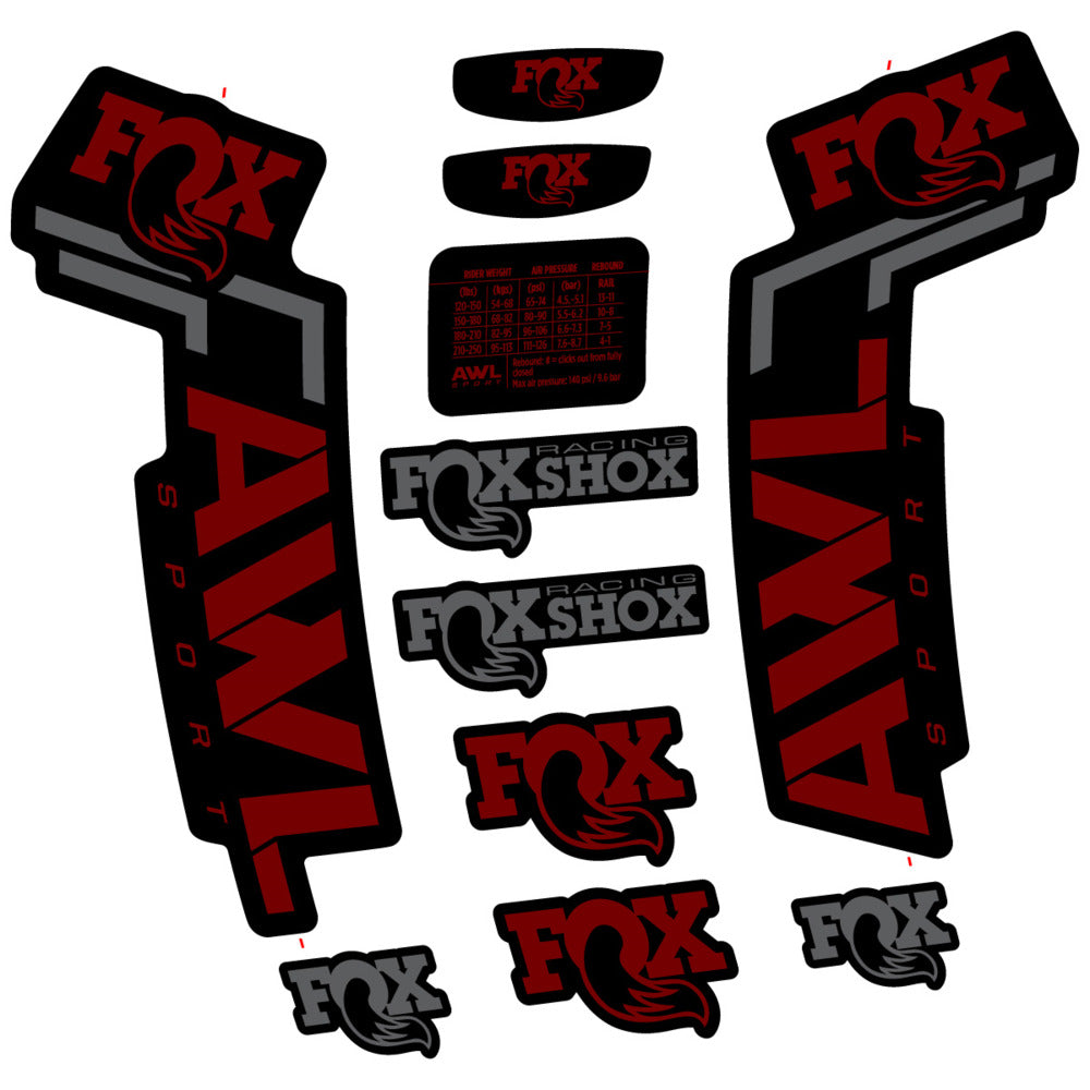 Decal for Fox AWL Sport 2025, Fork, bike sticker vinyl
