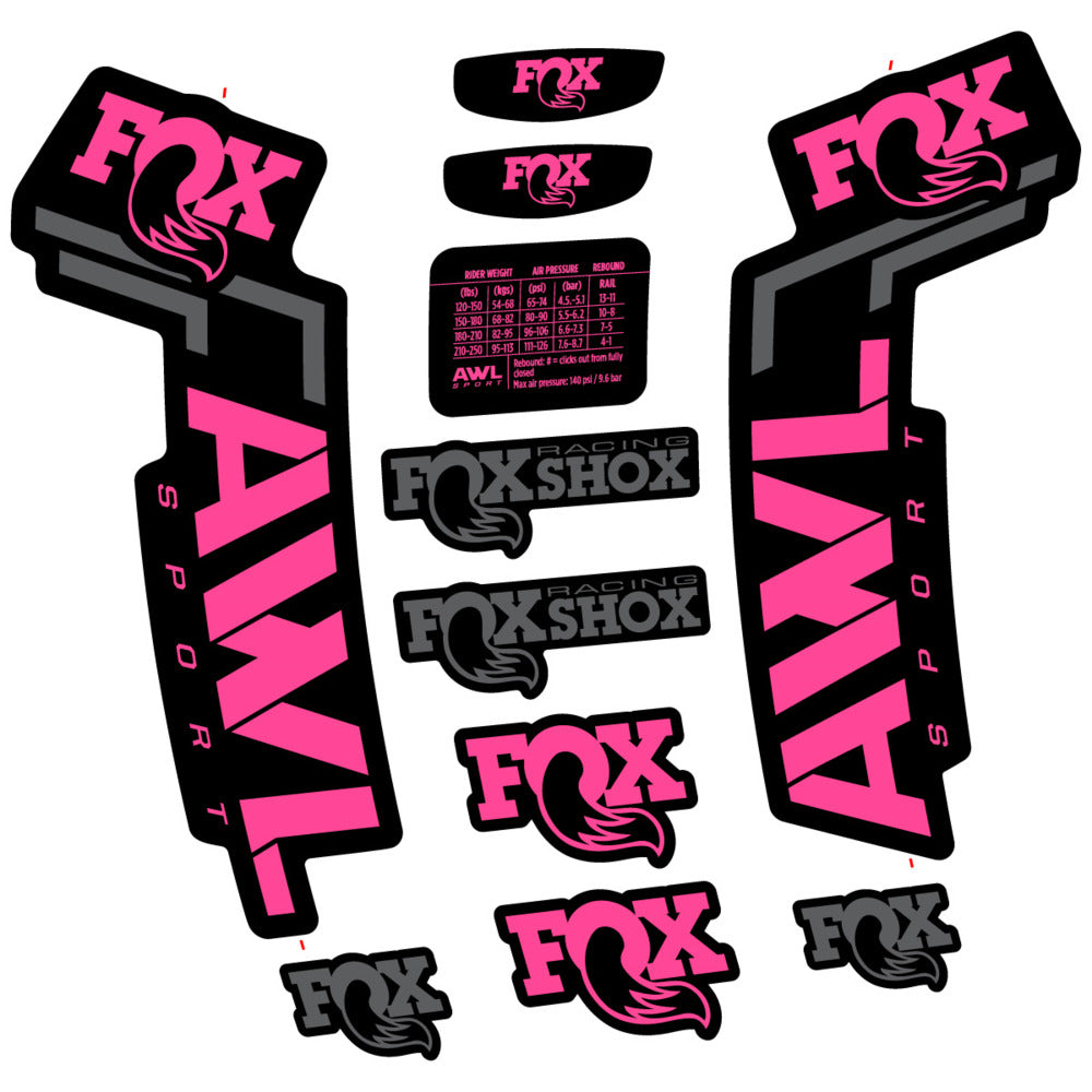 Decal for Fox AWL Sport 2025, Fork, bike sticker vinyl