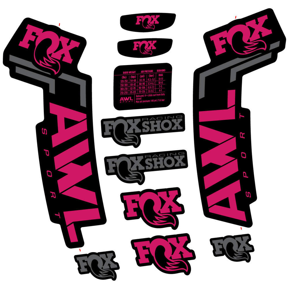Decal for Fox AWL Sport 2025, Fork, bike sticker vinyl