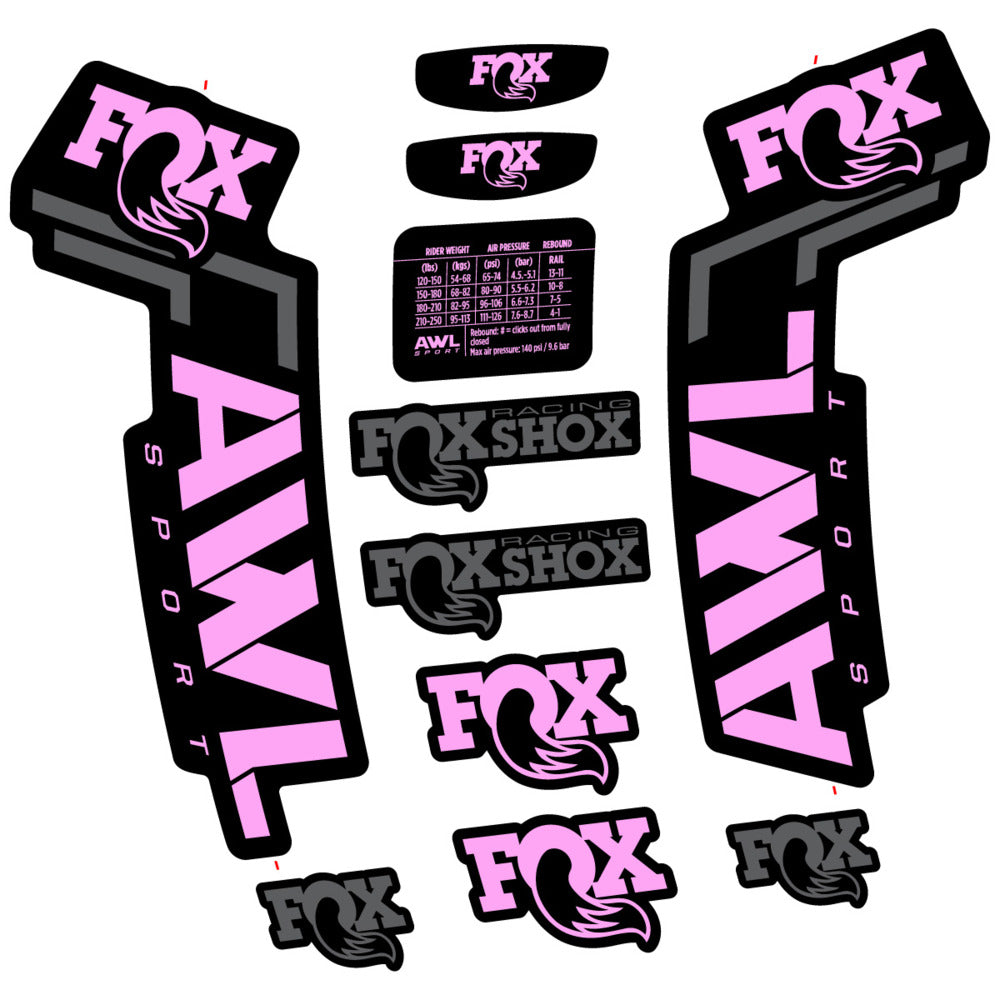 Decal for Fox AWL Sport 2025, Fork, bike sticker vinyl