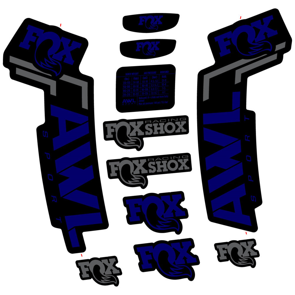 Decal for Fox AWL Sport 2025, Fork, bike sticker vinyl