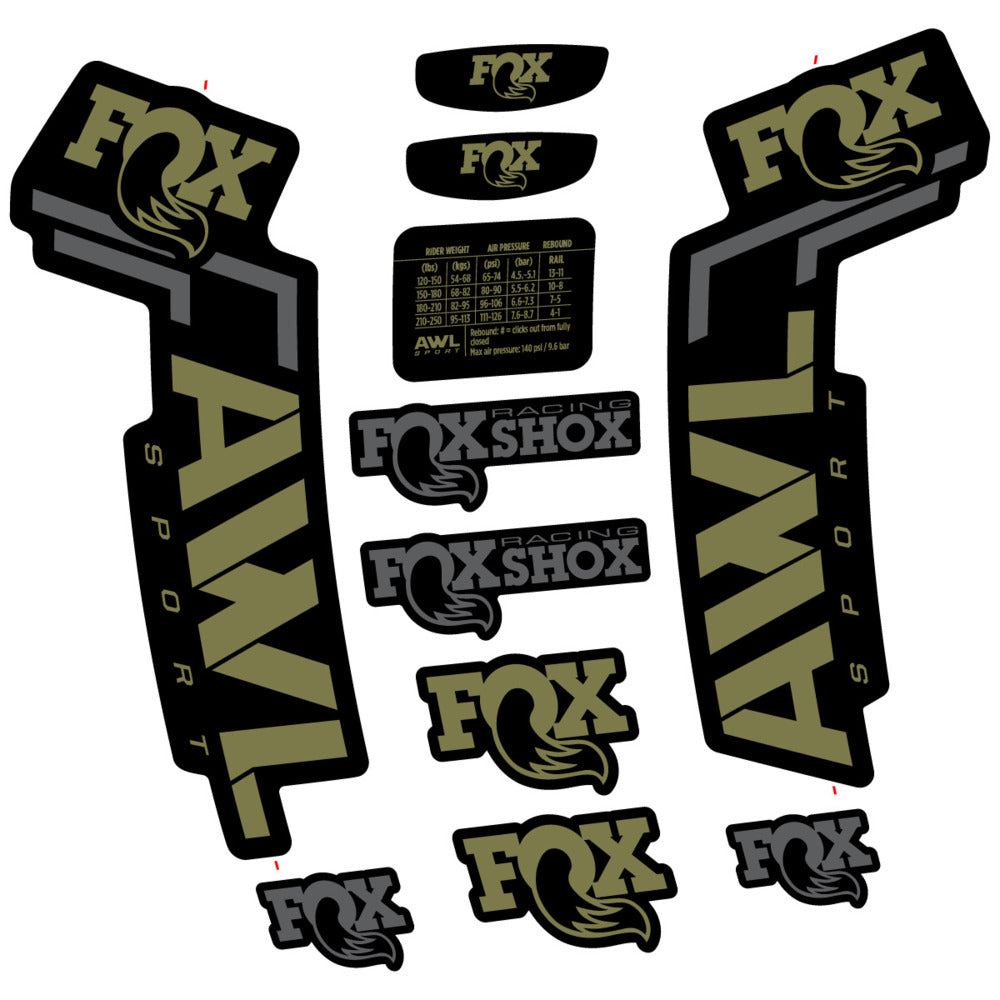 Decal for Fox AWL Sport 2025, Fork, bike sticker vinyl
