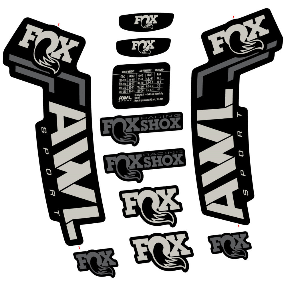 Decal for Fox AWL Sport 2025, Fork, bike sticker vinyl