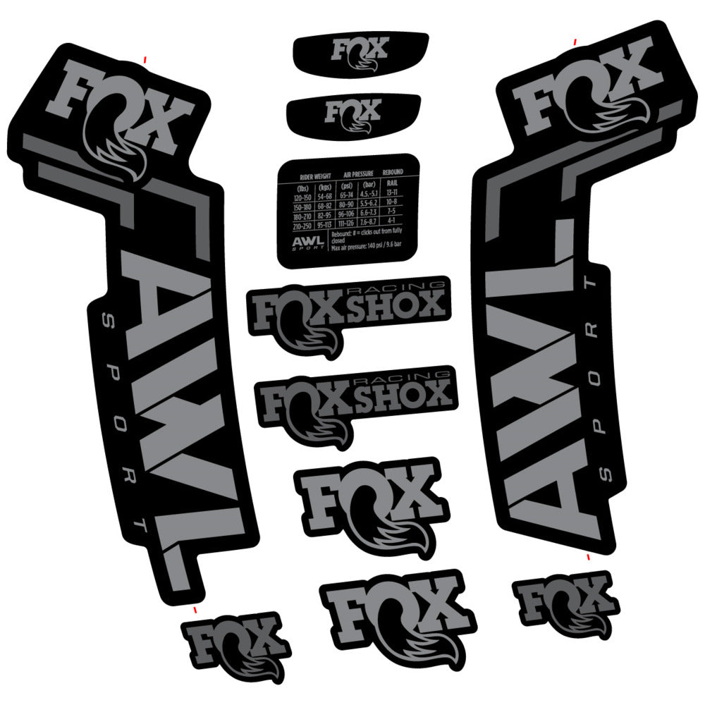 Decal for Fox AWL Sport 2025, Fork, bike sticker vinyl