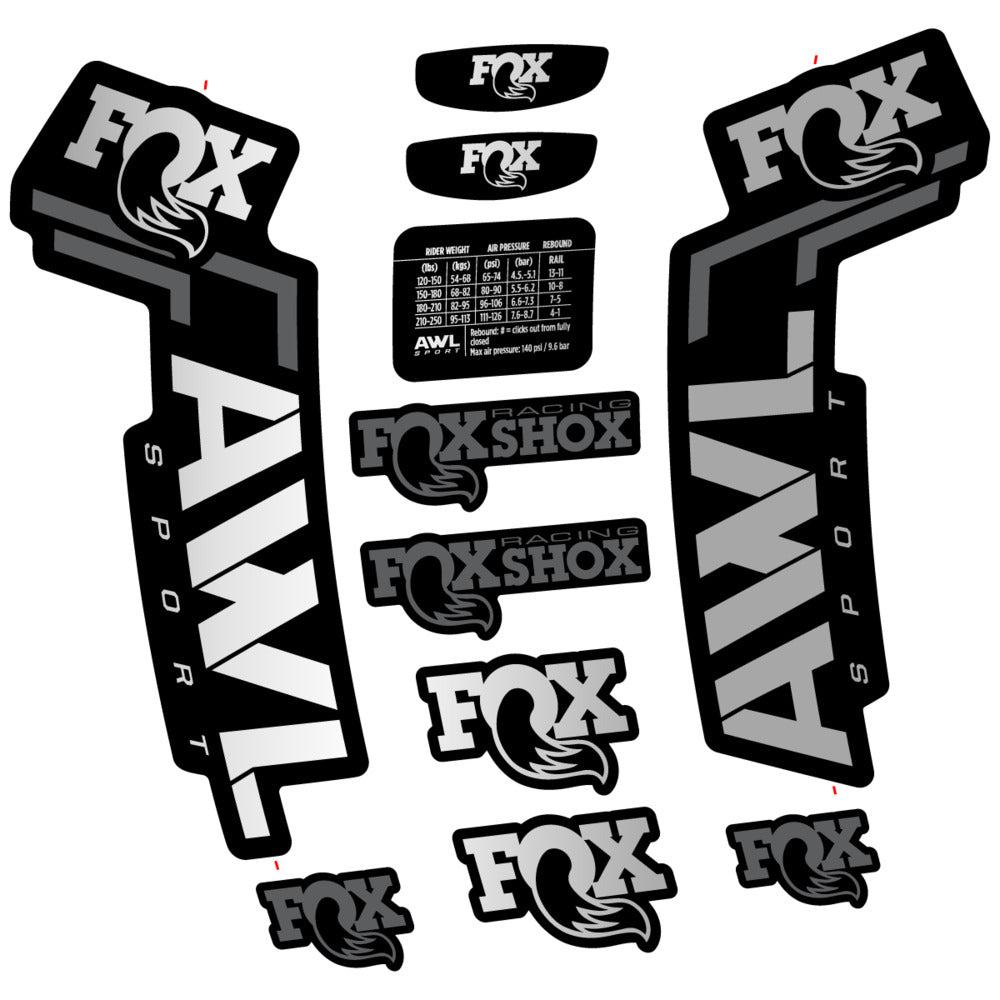 Decal for Fox AWL Sport 2025, Fork, bike sticker vinyl