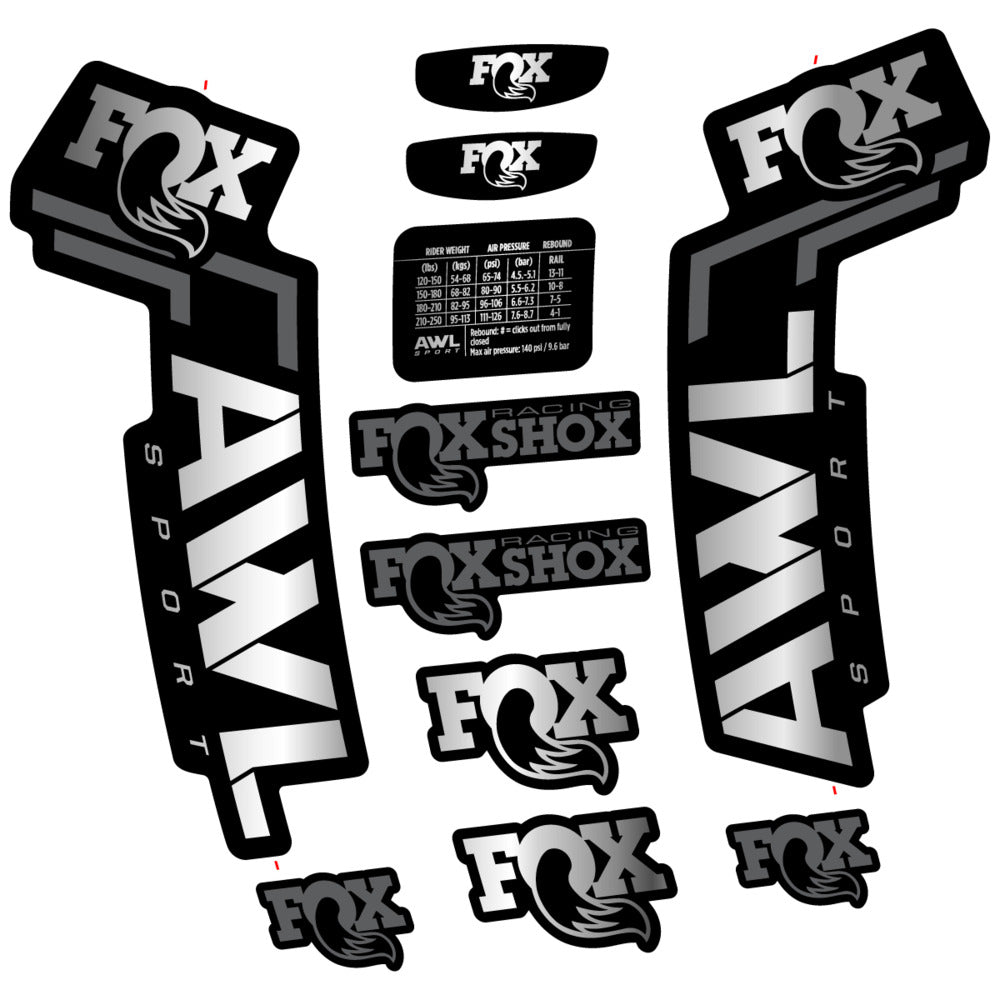 Decal for Fox AWL Sport 2025, Fork, bike sticker vinyl
