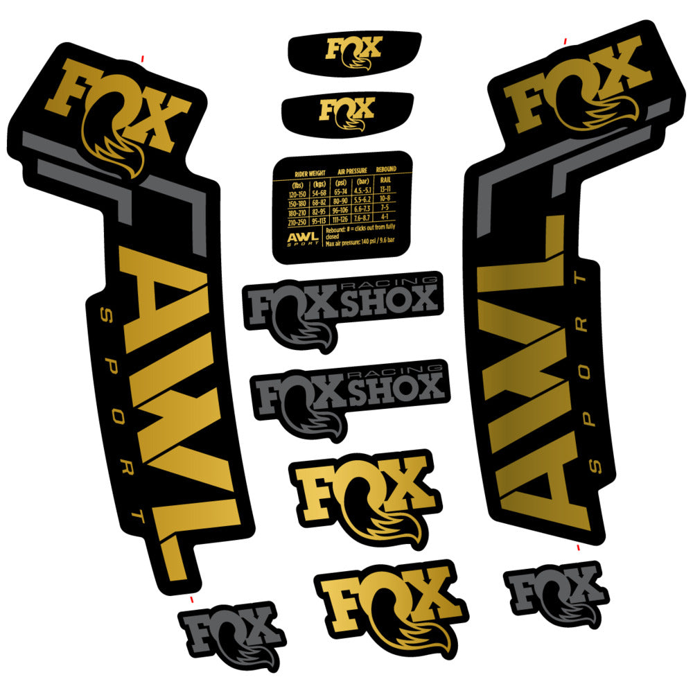 Decal for Fox AWL Sport 2025, Fork, bike sticker vinyl