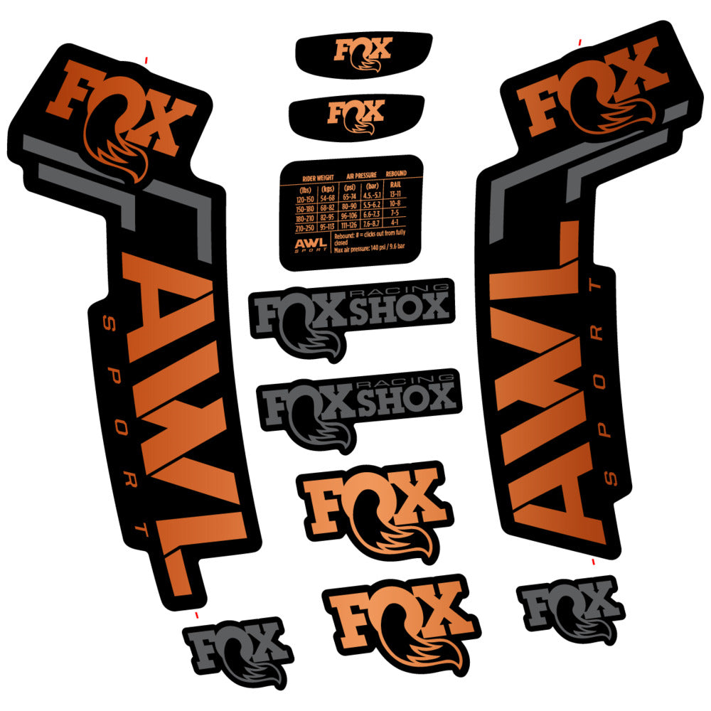 Decal for Fox AWL Sport 2025, Fork, bike sticker vinyl