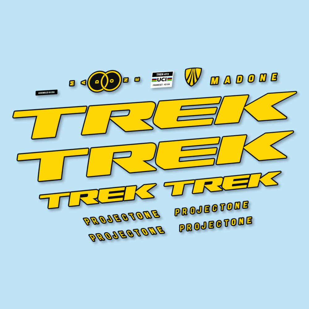 Stickers for Trek Madone SL y SLR Gen 8, Frame vinyl decals - Banana Yellow
