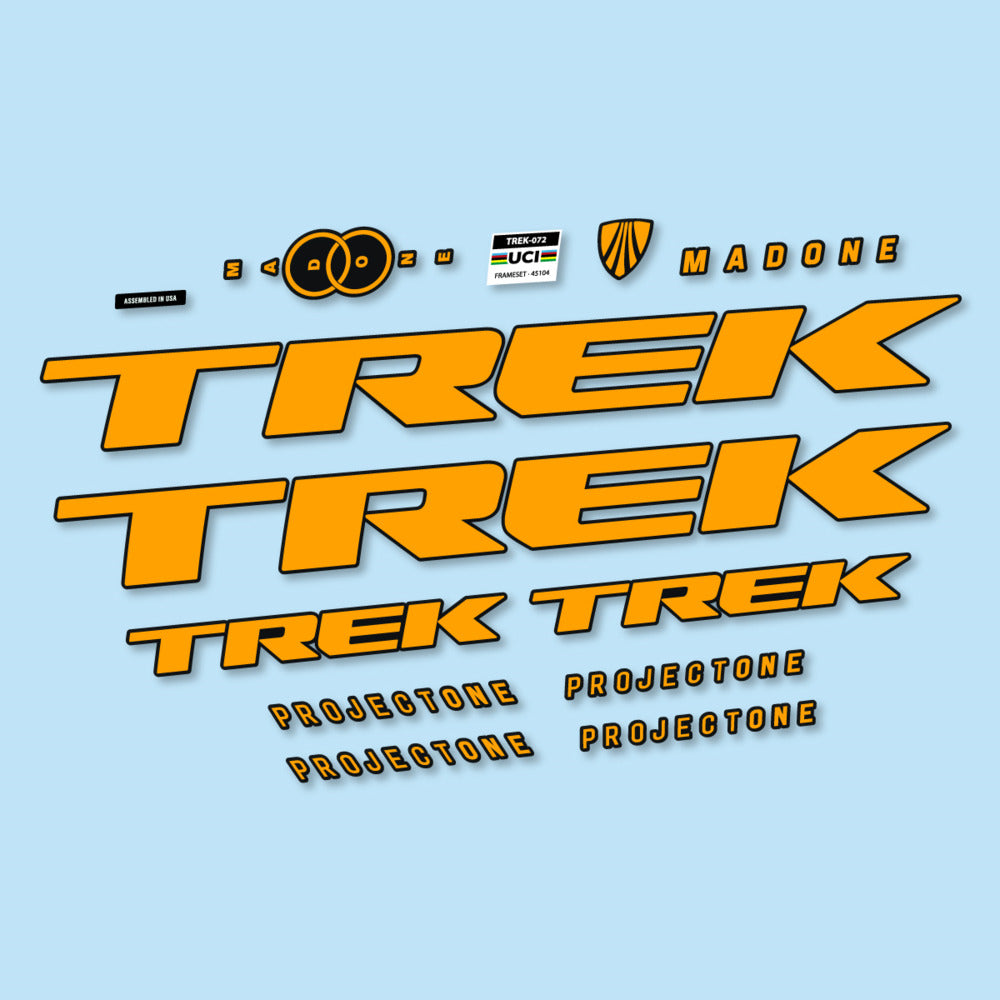 Stickers for Trek Madone SL y SLR Gen 8, Frame vinyl decals - Orange Yellow