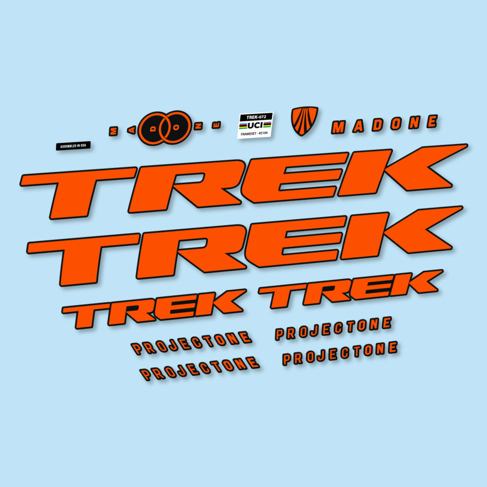 Stickers for Trek Madone SL y SLR Gen 8, Frame vinyl decals - Orange
