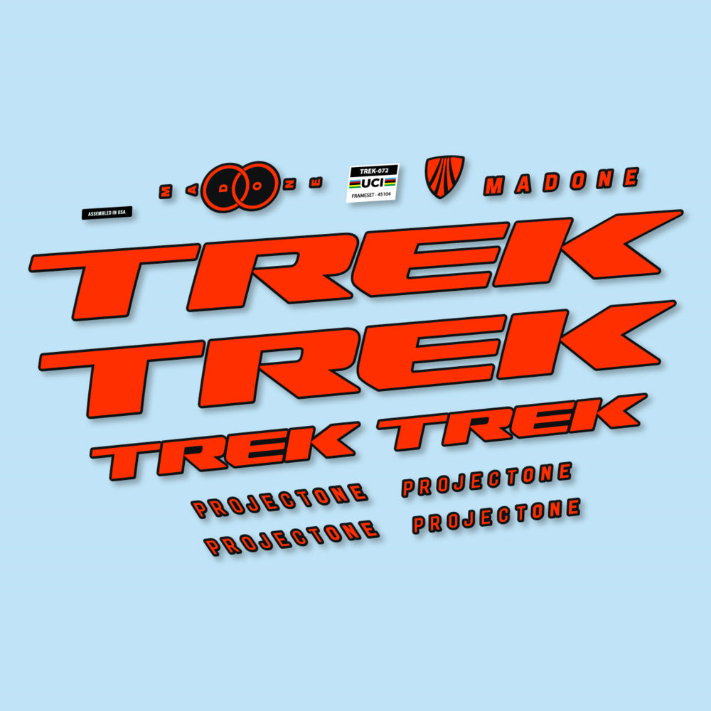 Stickers for Trek Madone SL y SLR Gen 8, Frame vinyl decals - Luminous Orange