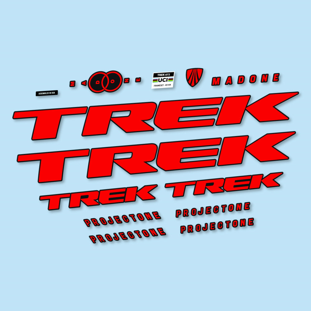 Stickers for Trek Madone SL y SLR Gen 8, Frame vinyl decals - Orange Red