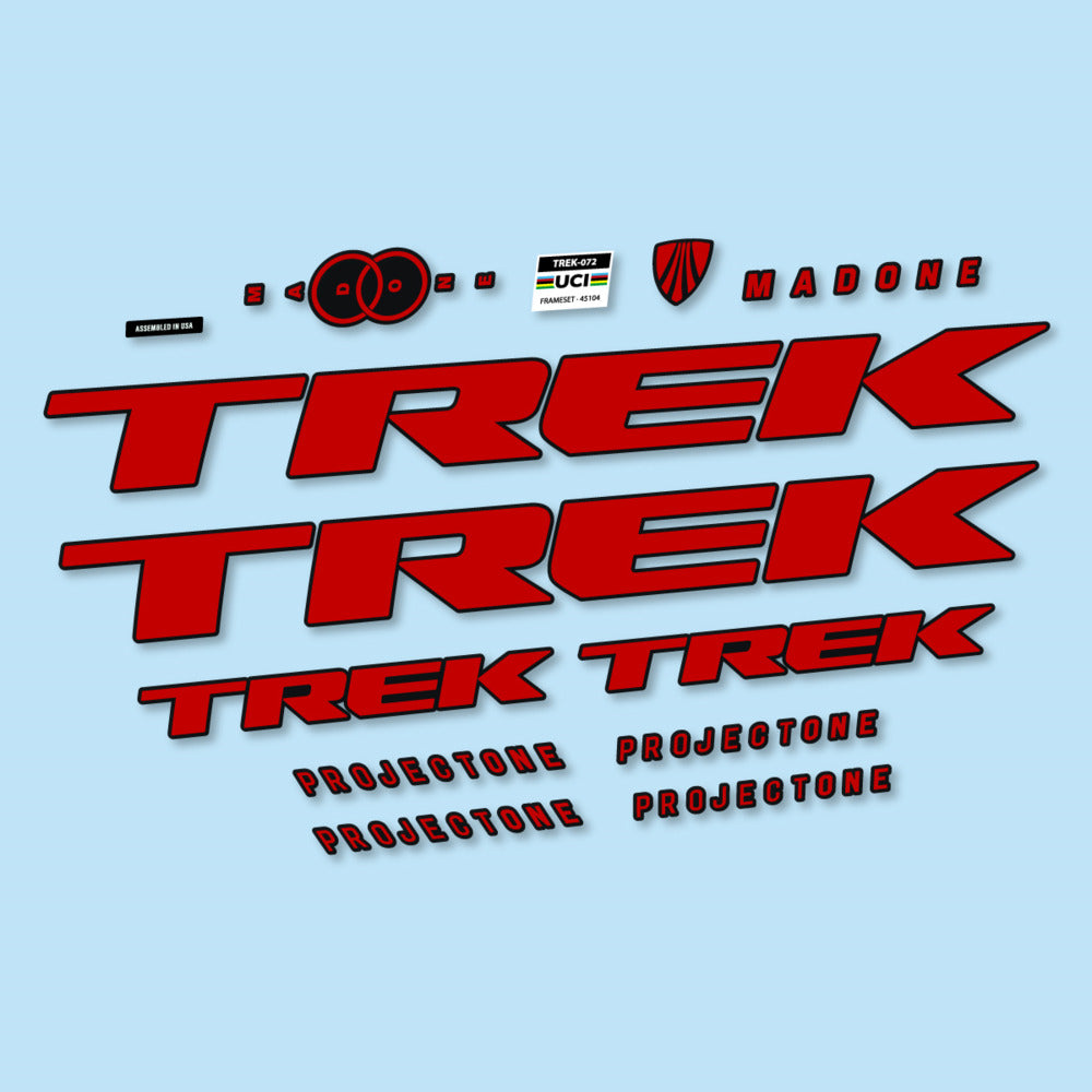 Stickers for Trek Madone SL y SLR Gen 8, Frame vinyl decals - Medium Red