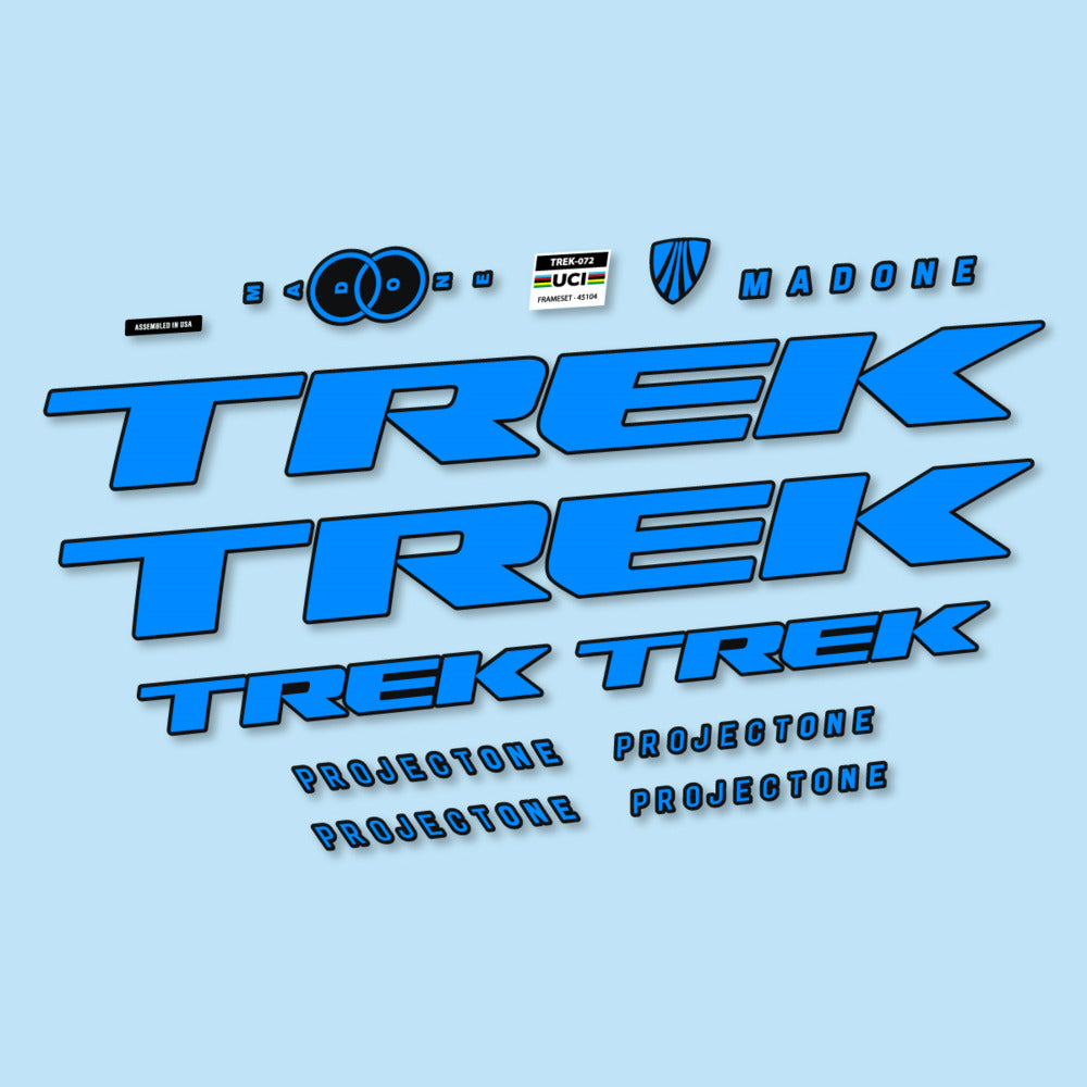 Stickers for Trek Madone SL y SLR Gen 8, Frame vinyl decals - Luminous Cyan