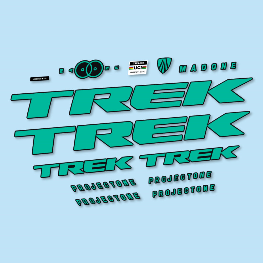 Stickers for Trek Madone SL y SLR Gen 8, Frame vinyl decals - Green Turquoise