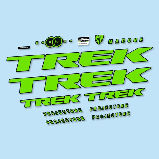 Stickers for Trek Madone SL y SLR Gen 8, Frame vinyl decals - Apple Green