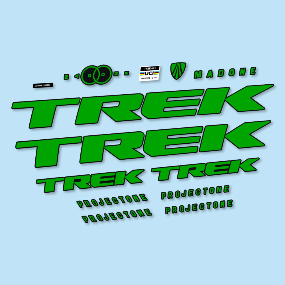 Stickers for Trek Madone SL y SLR Gen 8, Frame vinyl decals - Green