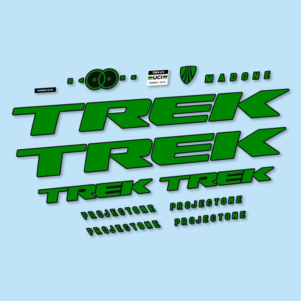 Stickers for Trek Madone SL y SLR Gen 8, Frame vinyl decals - Medium Green