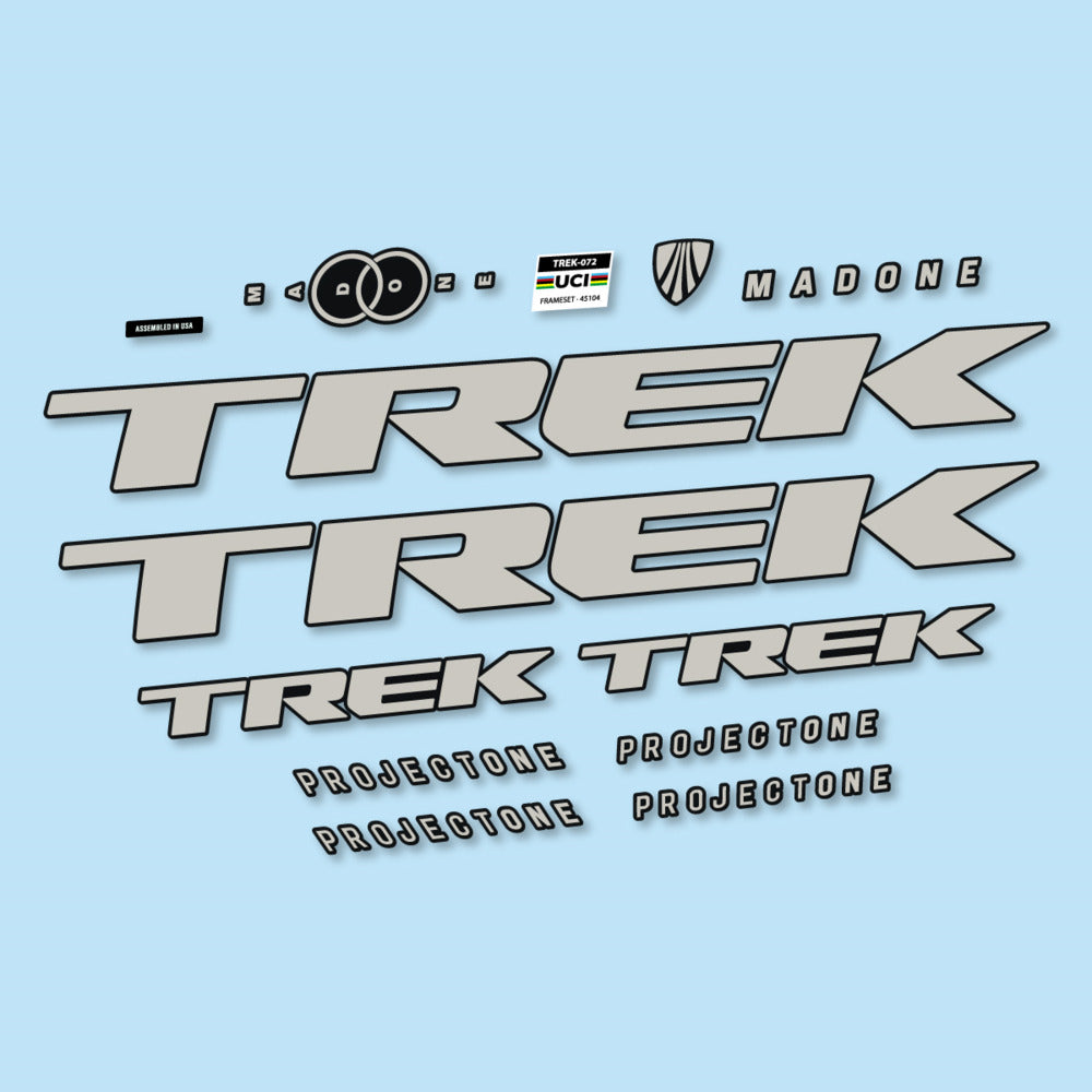 Stickers for Trek Madone SL y SLR Gen 8, Frame vinyl decals - Light Grey