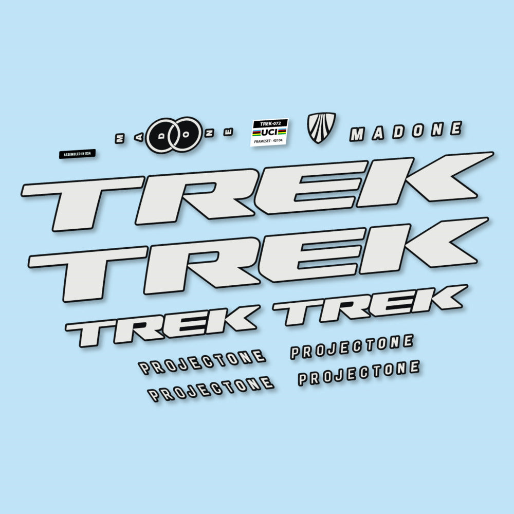 Stickers for Trek Madone SL y SLR Gen 8, Frame vinyl decals - Pearl Grey