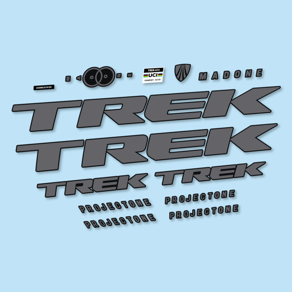 Stickers for Trek Madone SL y SLR Gen 8, Frame vinyl decals - Medium Grey