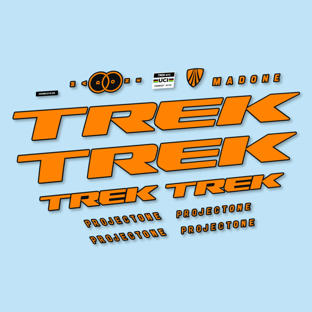 Stickers for Trek Madone SL y SLR Gen 8, Frame vinyl decals - Light Neon Orange