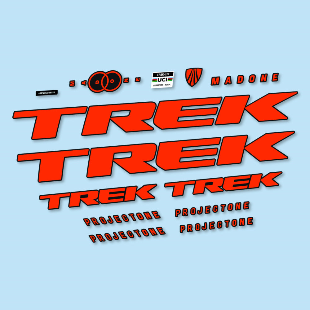 Stickers for Trek Madone SL y SLR Gen 8, Frame vinyl decals - Neon Red