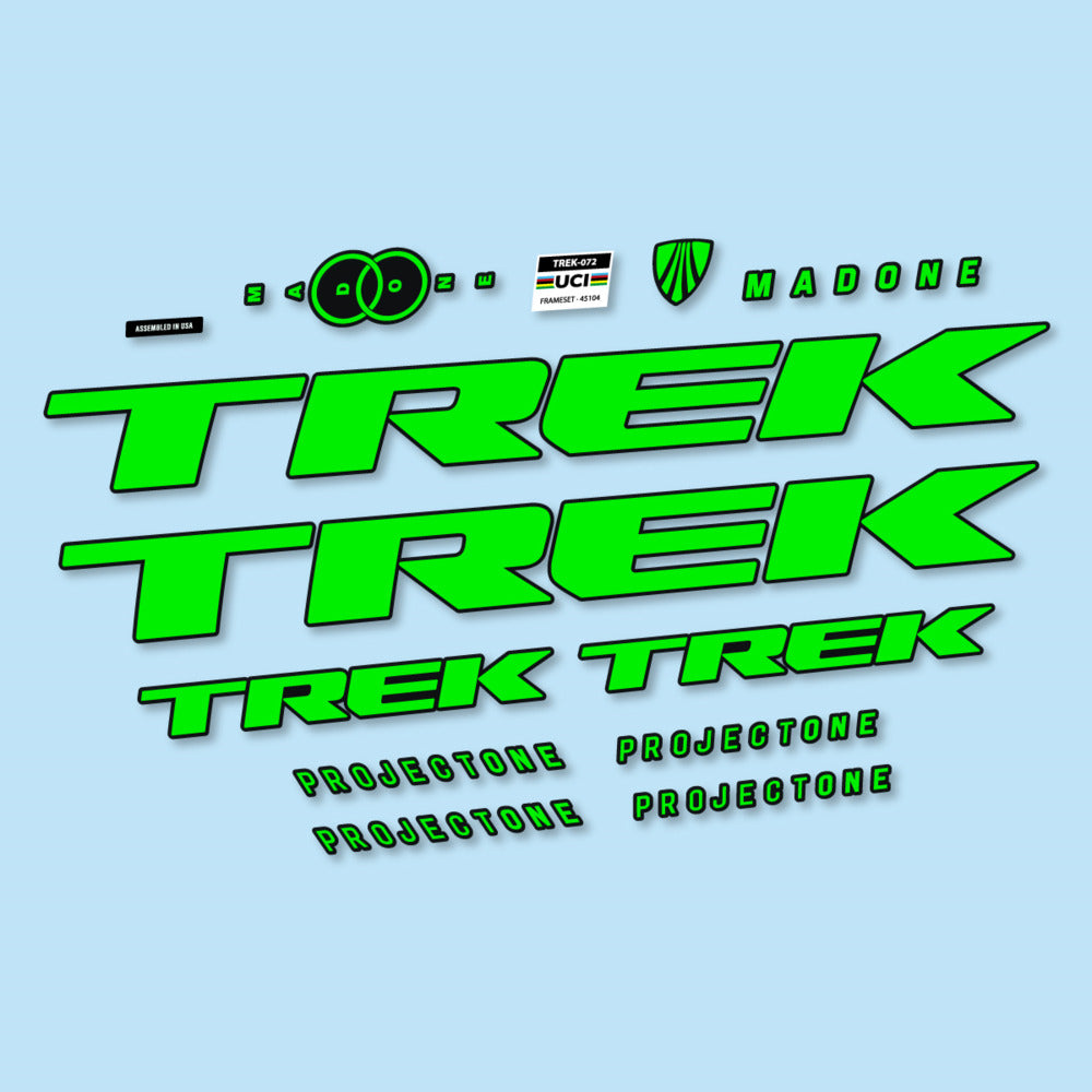Stickers for Trek Madone SL y SLR Gen 8, Frame vinyl decals - Neon Green