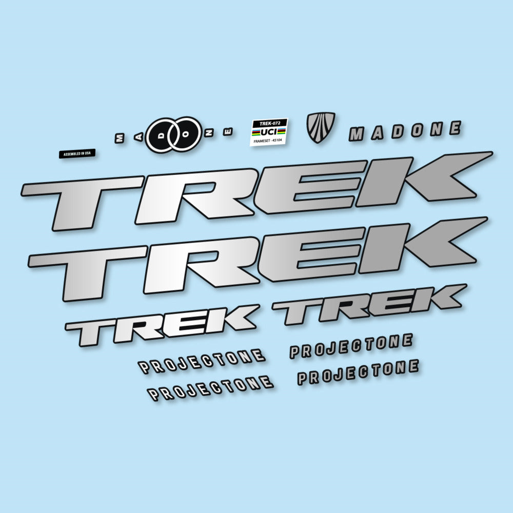 Stickers for Trek Madone SL y SLR Gen 8, Frame vinyl decals - Light Silver