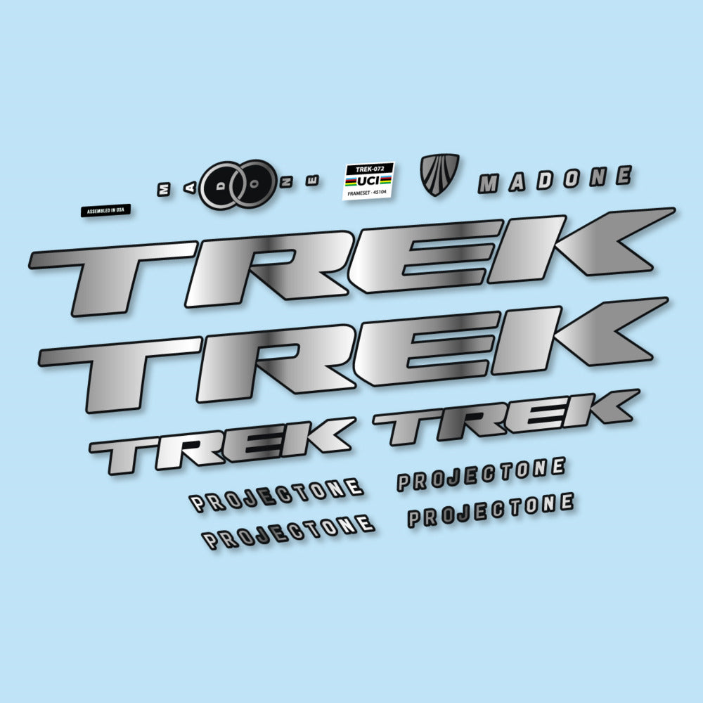 Stickers for Trek Madone SL y SLR Gen 8, Frame vinyl decals - Chrome Silver