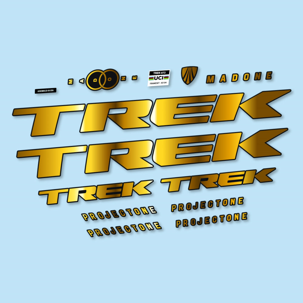 Stickers for Trek Madone SL y SLR Gen 8, Frame vinyl decals - Chrome Gold