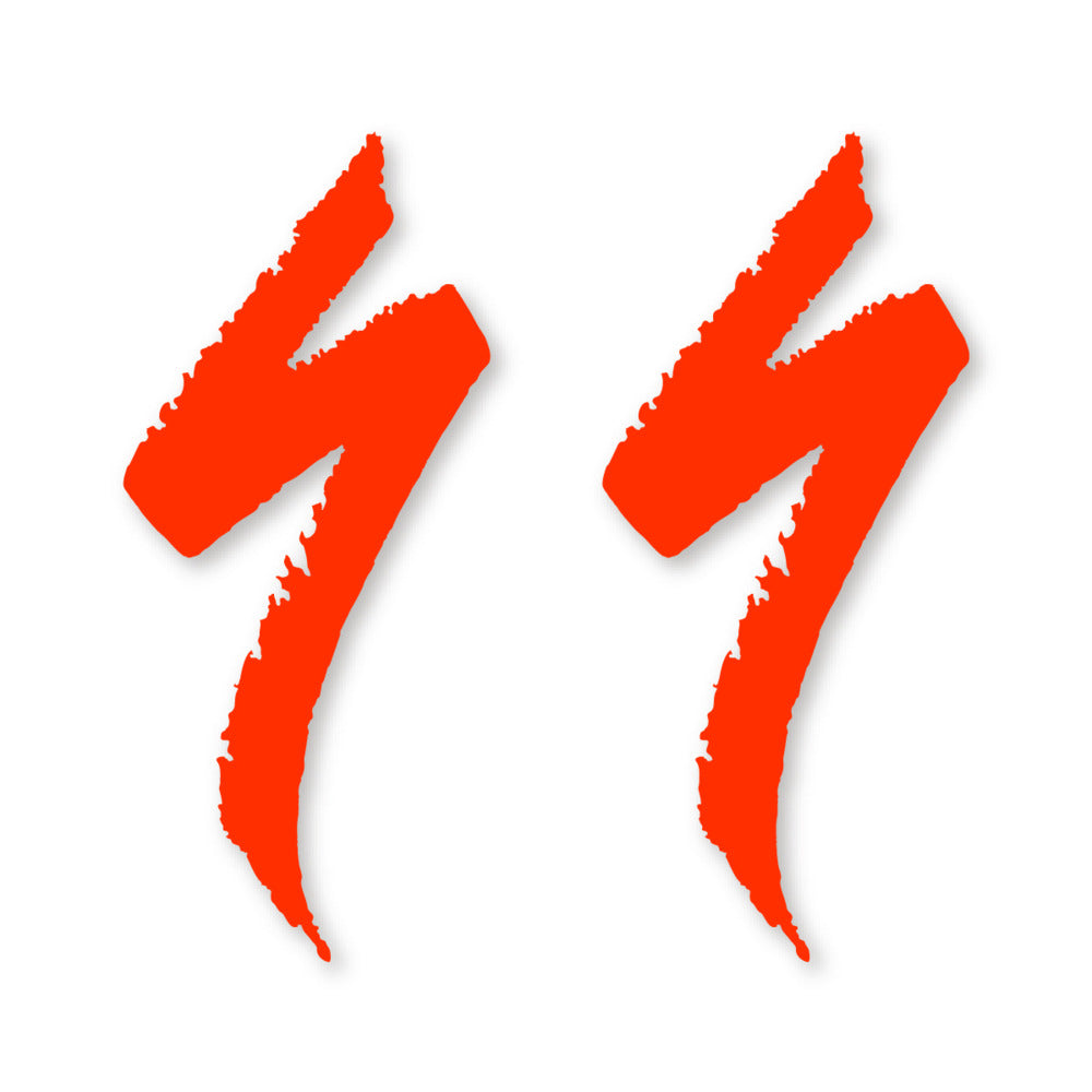 Stickers for Specialized Frame Logos vinyl decals - Luminous Orange